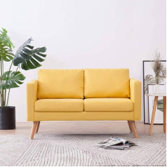 Mogou 2 vietų sofa, Sofa lova, Sofa lova, Sofa lova, Sofos ir kušetės, Sofa lova, Audinys Geltonas