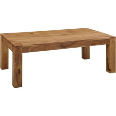 Finebuy Möbel Zum Wohlfühlen FineBuy PATAN kavos staliukas 110 x 60 x 40 cm medžio masyvo svetainės kambario stalas Stačiakampio formos rudos spalvos šoninis stalas Medžio masyvo dizaino medinis stalas Svetainė