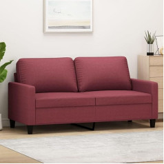 Mengtu Dvivietė sofa Dvigulė sofa Sofa Lounge Sofa Relax Sofa Svečių sofa Minkšta sofa Loveseat Sofa svetainei Miegamasis Svečių kambarys Vyno raudona 140 cm audinys
