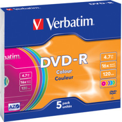 Dvd-r 16x 4.7gb 5p plonas spalvotas 43557