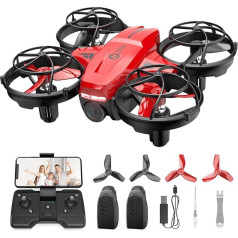 Šventojo akmens HS420 mini dronas su HD 1080P reguliuojama kamera, su 2 valdymo režimais, avariniu išjungimu, apskritimu, 360° salto, 360° salto režimu, be galvos, 2 greičiais Dovana pradedantiesiems, vaikams, bendrakeleiviams
