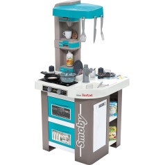 Smoby - Tefal Studio Bubble Küche - Spielküche für Kinder mit vielen Funktionen, Töpfen, Pfannen, Küchenbesteck, Herd, Ofen, für Kinder ab 3 Jahren