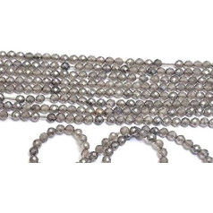 Jaipur Gems Mart Pilkasis Mėnulio akmuo 2mm-3mm facetuoti karoliukai | 13
