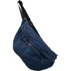 Džinso diržo krepšys, didelis krepšys per petį, krūtinės krepšys, Crossbody krepšys, Sling krepšys, krūtinės krepšys vyrams ir moterims kelionėms, žygiams, važinėjimui dviračiu, stovyklavimui, lauko sportui