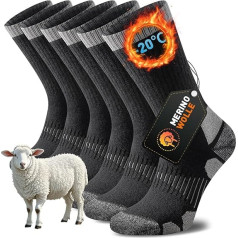 Niorasen Merino pėsčiųjų kojinės Vyrai Moterys Termo kojinės Lauko kojinės Trekingo kojinės Merino vilnos šiltos žieminės kojinės Sportinės kojinės Bėgimo kojinės Kvėpuojančios Anti-Blisters 3 poros