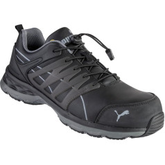 Puma Safety 643840 Velocity 2.0 Black Low S3 vyriški apsauginiai batai, stiklo pluošto dangtelis, sportiniai, kvėpuojantys, juodi