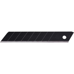 NT pjaustytuvas 18 mm itin aštrūs juodi atlenkiamieji ašmenys 10 ašmenų / pakuotė 1 pakuotė (BL13P) 58 laipsnių