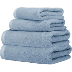Ruggeri - Rankų darbo rinkinys 2 + 2 | Rankšluostis | 100 % Baumwolle, ypač tvirtas, 500 g - Spalvinkime! (Hellblau)