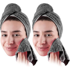 Turkiškas rankšluostis plaukams, 100 % medvilnė, plaukų turbanas vaikams, plaukų apsiaustas, rankšluostis ilgiems plaukams, 64 x 24 cm, įvairiaspalvis