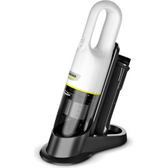 Kärcher CVH 3 Plus akumuliatorinis rankinis dulkių siurblys, absorbuojantis ir paruoštas naudoti bet kur, dulkių talpa: 0,15 l, svoris: 0,55 kg, įskaitant 7,2 V akumuliatorių, įkrovimo stotelę + adapterį, 