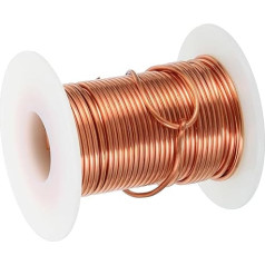 99,9 % minkšto vario viela, 14 gauge/1,6 mm skersmens, 10 m/32,8 pėdų gryno vario vielos ritė, skirta juvelyriniams dirbiniams gaminti, karoliukams, sodo augalams