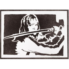Tikrasis rankų darbo graffiti Beatrix Kiddo Movies Plakatas Rankų darbo dekoracijos Gyvenamasis kambarys Sienų paveikslas Miegamasis Sienų apdaila Dovanos vyrams ir moterims