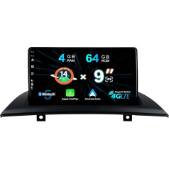 MISONDA Android 14 4G+64G automobilinis radijas BMW X3 2006-2010 - galinio vaizdo kamera ir GPS navigacija - 9 colių IPS [Palaiko DAB / vairo valdymą / WiFi / BT 5.0 / Carlay / Mirrorlink / RDS