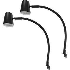 Veršelis | LED lovos apšvietimas, juodas, šiltai baltas, pasirinkimas: 2 vnt.