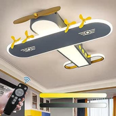 KZT LED lubų šviestuvas Aeroplanas Modernus lubų šviestuvas su nuotolinio valdymo pulteliu Dimmable 60 cm berniukas Miegamojo lempa Akrilo lubų apšvietimas mergaitėms Vaikų kambarys Kūdikių kambarys Nursery Indoor Lighting