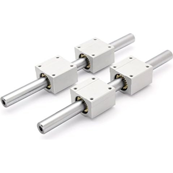 Rinkinys: 4x Kietas plastikas Rjmp 01 su aliuminio korpusu SCE16/2x tiksliosios bangos H6, šlifuotos ir grūdintos, 200 mm, 16 mm, su srieginėmis skylėmis M8 x 25
