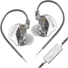 keephifi CCA CRA In-Ear ausinės, itin plona membrana, dinaminis garsiakalbis, IEM, aiškus garsas ir gilūs bosai, laidinės ausinės su mikrofonu ir nesipainiojančiu nuimamu kabeliu