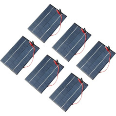 Bsowte 6 x 4.2W 18V saulės baterijos polikristalinės saulės baterijos + spaustukas 12V akumuliatoriui įkrauti 200x130x3mm