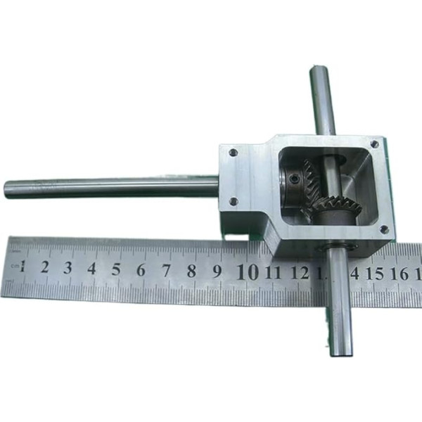 QXSJEDYCH Mitre pavarų dėžė 1 gabalas Dešiniojo kampo komutatorius 1: 1 pavarų santykis Greičio reduktorius 90 laipsnių kūginė pavara 8 mm 10 mm Dvigubo veleno vairo krumpliaračio žvaigždutė Mechaninė (8 mm kotas)