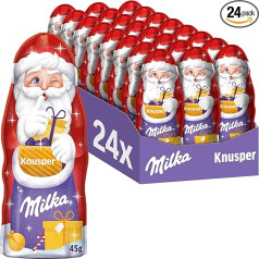 Milka Santa Claus Crisp 24 x 45 g I Didelė šokolado 