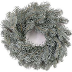 kunstpflanzen-discount.com Kalėdų vainikas su 84 PE šakomis, Bavarijos mėlyna, skersmuo 40 cm - dirbtinis advento vainikas 