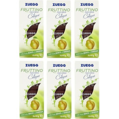 6 x Zuegg Fruttino Snack-Break Cotogna Quince Snacks. Kiekvienoje dėžutėje yra 4 pakuotės po 40 g.