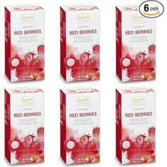 Ronnefeldt Teavelope® Red Berries, aromatizuota vaisių arbata, 6 x 25 arbatos maišeliai, pakuotė po 6, 375 g