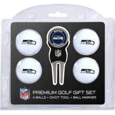 Team Golf NFL reguliaraus dydžio golfo kamuoliukai (4 vnt.) ir įrankis su nuimamu dvipusiu magnetiniu žymekliu