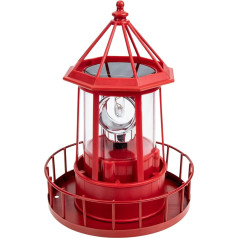 LED saulės baterija maitinamas švyturys Atsparus vandeniui patvarus pasukamas lauko saulės šviesos 360 laipsnių besisukantis švyturys kraštovaizdžio lempa, kabanti kiemo dekorui