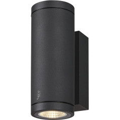 SLV ENOLA UP/DOWN S LED sieninis šviestuvas lauko sienų, takų, įėjimų apšvietimui, LED prožektoriai, reguliuojamas sieninis šviestuvas, sodo šviestuvas, tako šviestuvas / CCT jungiklis (3000/4000 Kelvinų), 285/320 lm, 7 W