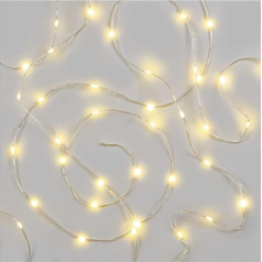EMOS LED pasakų žibintai, 120 LED lempučių, 12 m ilgio Kalėdų pasakų žibintai + 5 m kabelis, įskaitant maitinimo šaltinį, laikmatis 6/18 val., skirti vakarėliams, Kalėdoms, šilta balta spalva, IP44, skirti vidaus ir lauko patalpoms