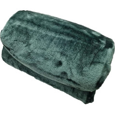 Olivia Rocco Soft Velvet Touch Extra Large Raschel Throw Blanket 150 x 200 cm Emerald Green