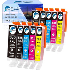 GoToners XXL kasetės suderinamos su Canon 580 581 PGI-580 CLI-581 spausdintuvo kasetėmis, skirtomis Canon Pixma TR8550 TS705 TS6350 TS6250 TS6150 TS8250 TS8150 TS9550 TS6351 TS6151 TS622 51 TR8 TR500 TR7550