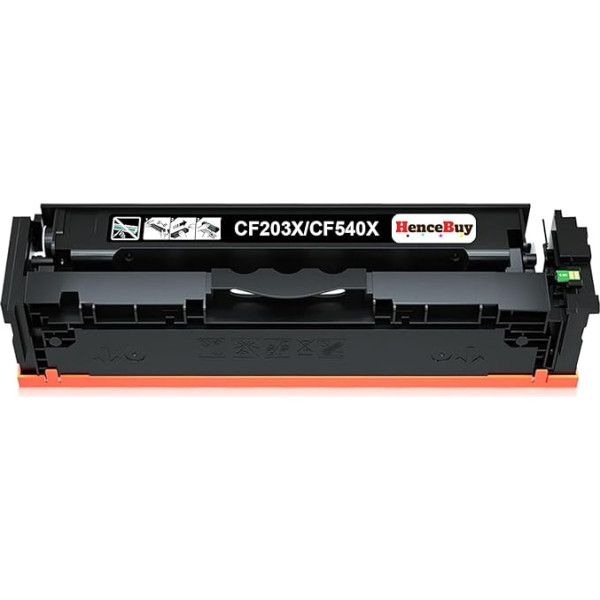 HenceBuy 203X CF540X juodas toneris suderinamas su HP 203X CF540X 203A CF540A, skirtas HP M281fdw Toneris, skirtas HP Color Laserjet Pro MFP M281fdw M254dw M254nw M281fdn M280nw M281cdw M254dn (1 juodas)