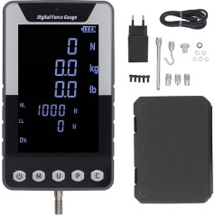 Skaitmeninis jėgos matuoklis dinamometras Skaitmeninis jėgos matuoklis Push Pull Gauge 10N 1KG 2.2lb Maitinamas 3.7V ličio jonų baterija (ES kištukas)