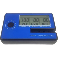 Skaitmeninis UVA/UVB matuoklis, nešiojamasis langų plėvelės pralaidumo matuoklis su 1400 nm IR slopinimu, UV blokavimo laipsniu, regimosios šviesos pralaidumu, 0,1 % skiriamąja geba, su apšvietimu