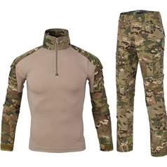 Czen Vyriški taktiniai marškiniai Kariniai marškiniai Marškiniai ilgomis rankovėmis Kelnių kostiumai Airsoft BDU marškiniai Paintball kamufliažinė apranga