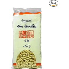 DIAMOND Mie Makaronai, kvietiniai makaronai be kiaušinių, greitai ir lengvai paruošiami, vegetariški - 8 x 250 g