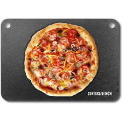 VEVOR Pizza Stone Pizza Steel 508 x 355 x 10 mm, Pizza Steel Plate for Oven, Pre-seasoned Pizza Brick Made of Q235 Carbon Steel with Higher Conductivity for Restaurants, Cafes, Street Shops