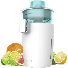 Cecotec Elektrischer Entsafter Zitrus TowerAdjust Easy, 350 W Leistung, Fruchtfleischreglerfilter, 2 abnehmbare Kegel, BPA-freie Trommel, 0,5 l Fassungsvermögen, weiß