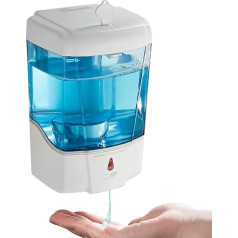 PLUSSEN automatinis muilo dozatorius, montuojamas ant sienos, nereikia gręžti, tinka vonios kambariams, virtuvėms, komercinėms dezinfekavimo priemonėms, 600 ml