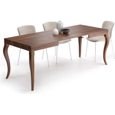 Mobili Fiver , Classico išplečiamas valgomojo stalas 120 (200) x 80 cm Canaletto riešutmedis Pagaminta Italijoje