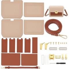 WADORN pasidaryk pats Crossbody krepšys priėmimo rinkinys, PU odos pečių krepšys priėmimo medžiagų rinkinys DIY piniginės priėmimo siuvimo pilnas rinkinys rankų darbo krepšys priėmimo visi priedai pradedantiesiems, 19,1 x 2,8 x 5,9 colių, ch