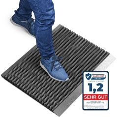 Išorinis durų kilimėlis Aliuminis su šepetėliais Pilka purvo gaudyklė 40 x 60 cm Lauko durų kilimėlis Aliuminis durų kilimėlis Lauko durų kilimėlis Lauko durų kilimėlis Batų gremžtukas Įėjimas į namą, Šepetėlių kilimėlis Lauko, Dur