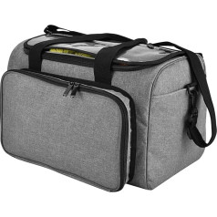 Reessy Stricktasche, große Häkeltasche und Garnaufbewahrungstasche mit Taschen und Fächern, tragbare Häkeltasche für Häkelnadeln, Stricknadeln und Häkelzubehör Aufbewahrung, grau