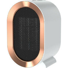 Ventiliatorinis šildytuvas, energiją taupantis, tylus, 1200 W keraminis ventiliatorinis šildytuvas kambariui, vonios kambariui, svetainei, apsauga nuo perkaitimo ir pakreipimo (baltas)
