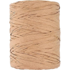 GSHLLO 100 m Raffia dovanų pakavimo juostelė, amatų popieriaus juostelė, krepšelių gamyba, popieriaus amatų virvės pakavimo juostelė, ritininė dekoratyvinė popieriaus eilutė festivalio apdailai, linas