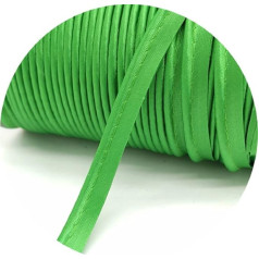 Yalulu 20 metrų krašto siuvimo juosta Bias Tape Insert Piping Cord Rope for DIY Patchwork Clothing Sewing Making and Trimming Home Textiles (žalia)