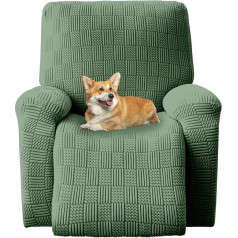 jianyana Polar Fleece Armchair Cover, neslystantis tempimo dangtelis kėdėms, 4 dalys, pilnas kėdės apsauginis dangtelis, 1 dalis, elastingas dangtelis foteliui su gultais