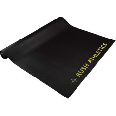 RUSH ATHLETICS X-Large Premium Jump Rope Fitness Mat - 6 pėdų x 4 pėdų 8 mm storio, didelio tankio, neslidus, treniruočių kilimėlis namų sporto salės grindims - Plyo, kardio, MMA kilimėlis (183 cm ilgio x 122 cm pločio x 8 mm)